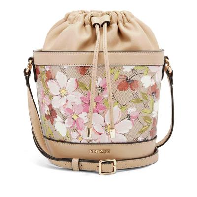 Nine West Laylin Drawstring Bucket Crossbodytassen Dames Bloemen | 7953DGFTO