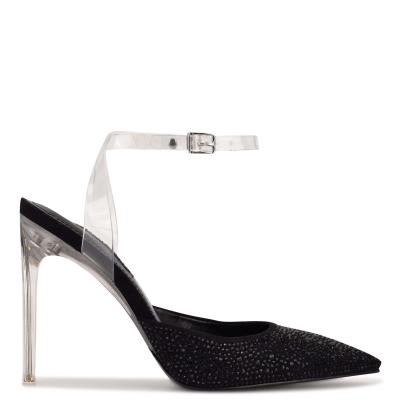 Nine West Sparkel Ankle Riemen Pumps Dames Zwart | 1908IHSYL