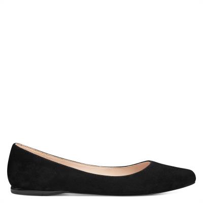 Nine West Speakup Almond Neus Flats Dames Zwart | 6532OHLIC