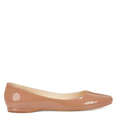 Nine West Speakup Almond Neus Flats Dames Beige | 7430DRCAO