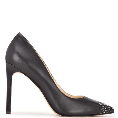 Nine West Tadaa Studded Pointy Neus Pumps Dames Zwart | 7163FKRPX