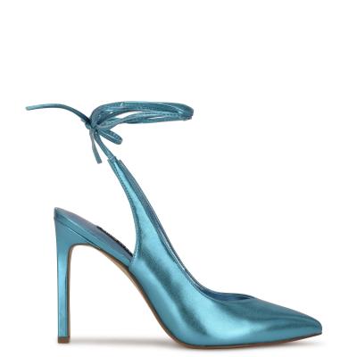 Nine West Talon Ankle Wrap Jurken Pumps Dames Blauw | 2586QTGPA