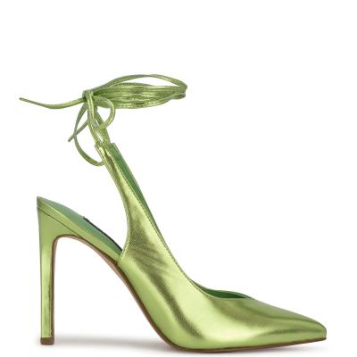 Nine West Talon Ankle Wrap Jurken Pumps Dames Groen | 9573VROMP