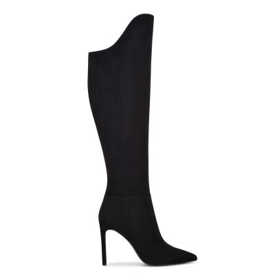 Nine West Teleena Hakken Laarzen Dames Zwart | 3105SCDBZ