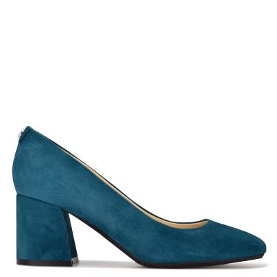 Nine West Vibe 9x9 Block Heel Pumps Dames Turquoise | 5041QIALT